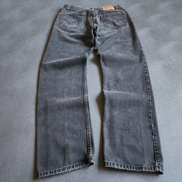 Vintage Levi's 505 Regular Fit Faded Black Denim Jeans 36x34 - Picture 1 of 11